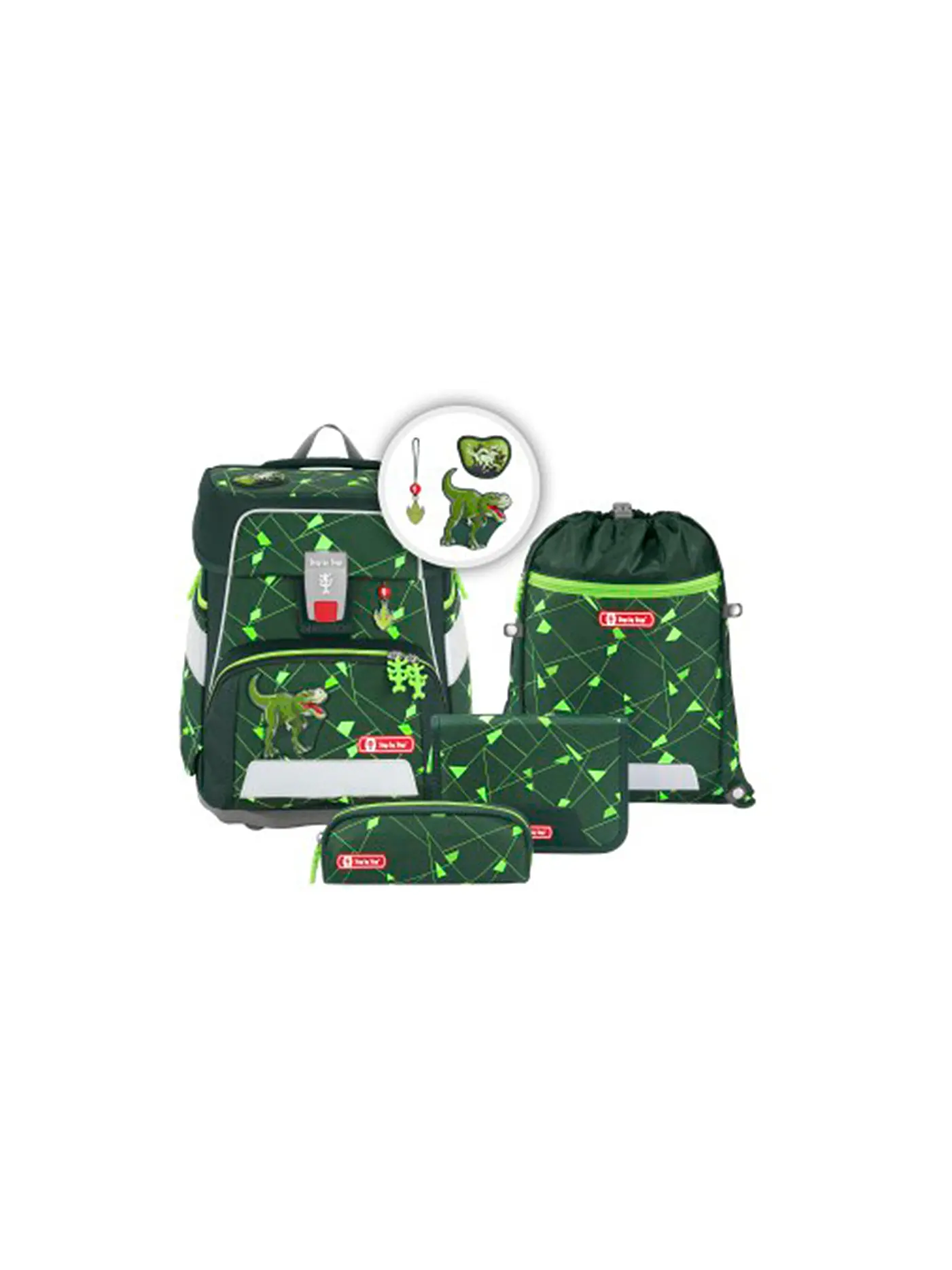 STEP BY STEP | Schultaschen Set 5tlg SPACE Dino Night | 